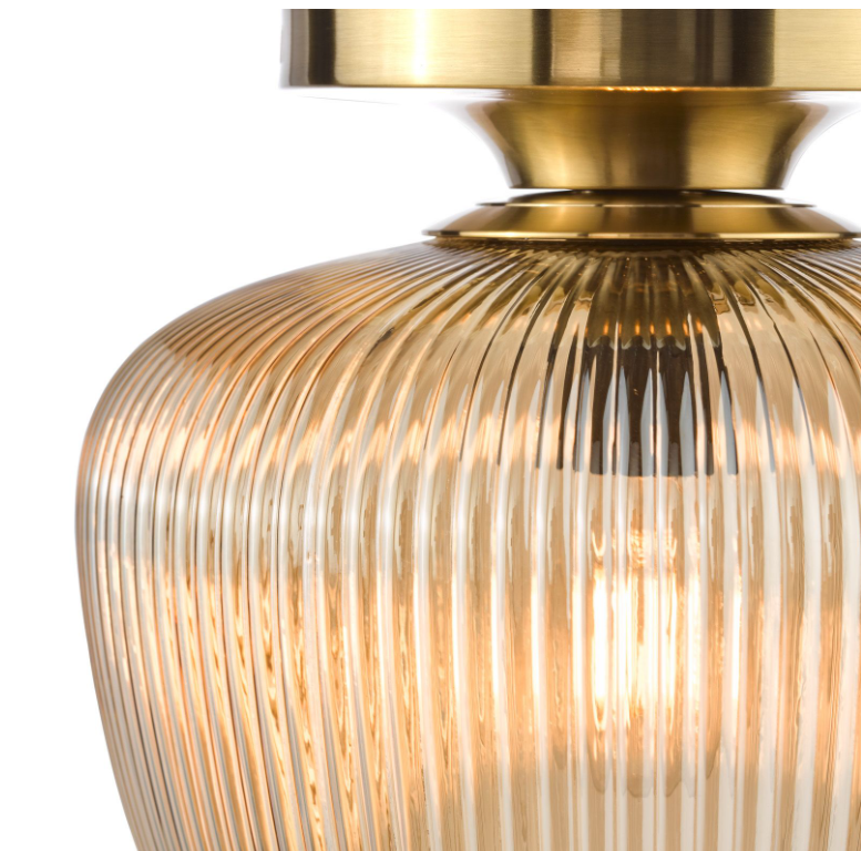 Abrielle Flush Light-  Brushed Nickel/ Brushed Bronze