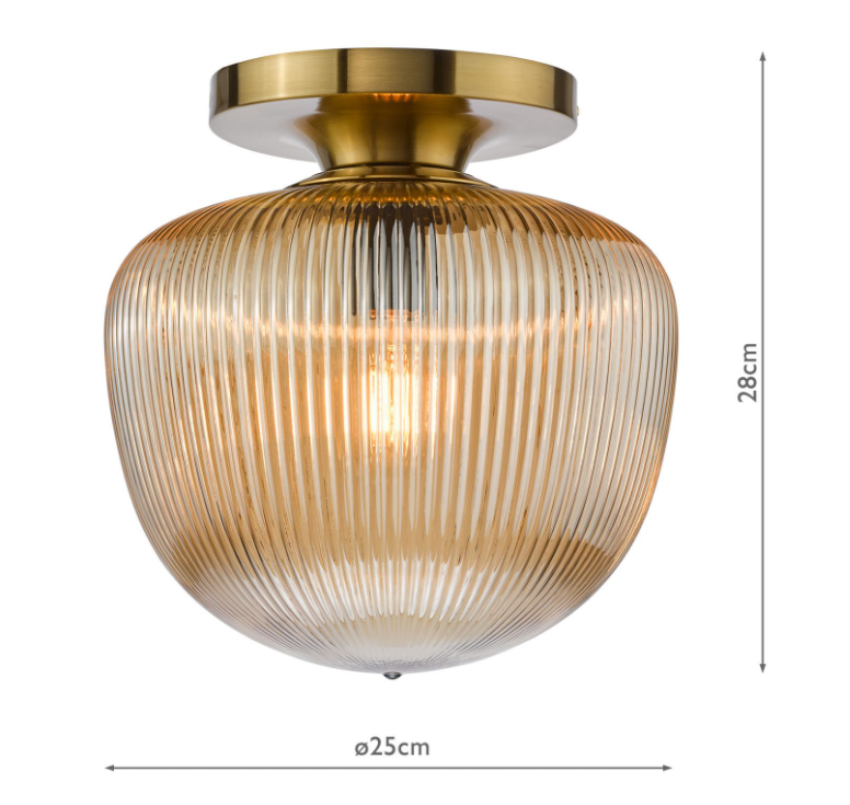 Abrielle Flush Light-  Brushed Nickel/ Brushed Bronze