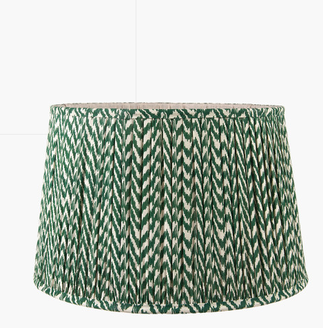 Vienna 30cm Forest Green Chevron Mushroom Pleat Lampshade