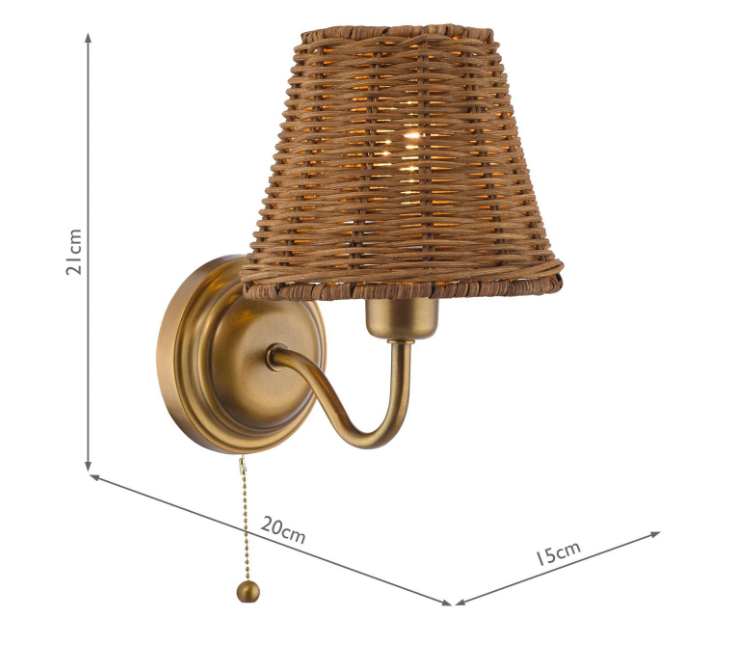 Elara Wall Lamp- Antique Bronze with Various Finishes