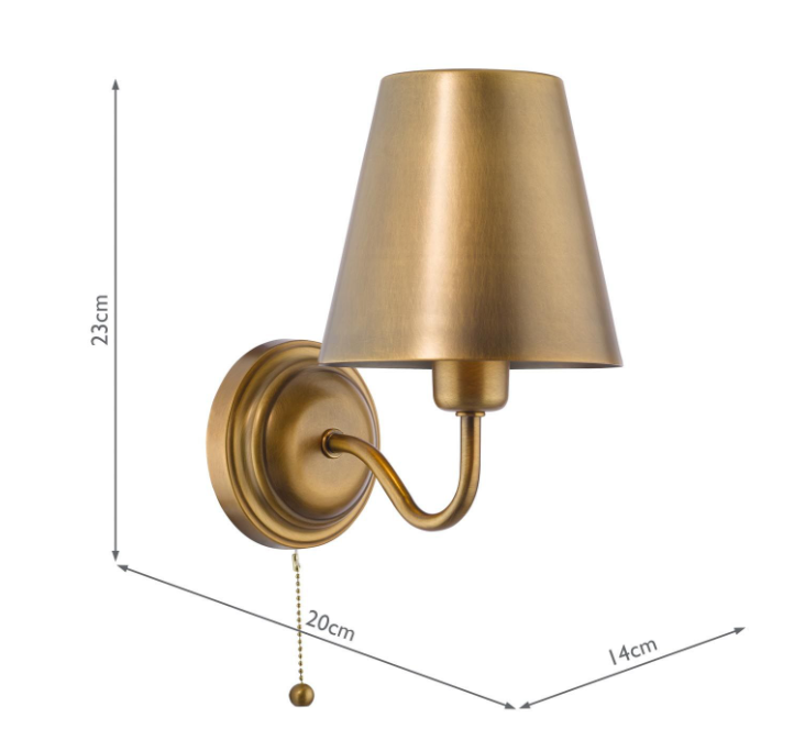 Elara Wall Lamp- Antique Bronze with Various Finishes