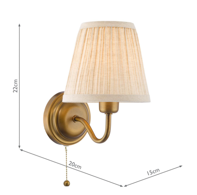 Elara Wall Lamp- Antique Bronze with Various Finishes