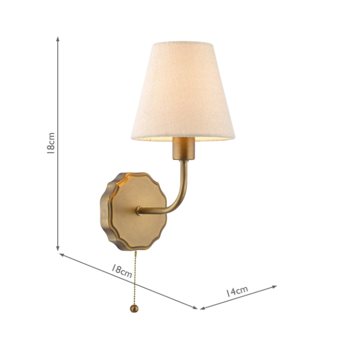 Dijon Wall Light-  Antique Bronze With Various Shade Finishes