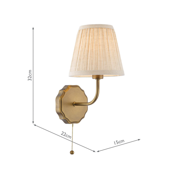 Dijon Wall Light-  Antique Bronze With Various Shade Finishes