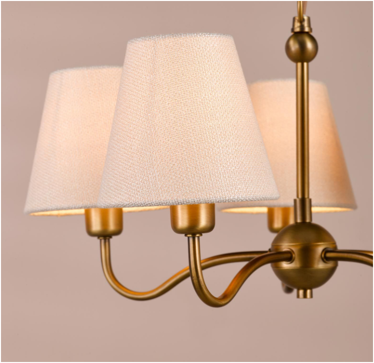 Elara 3/5Lt Chandelier- Antique Bronze with Various Shades