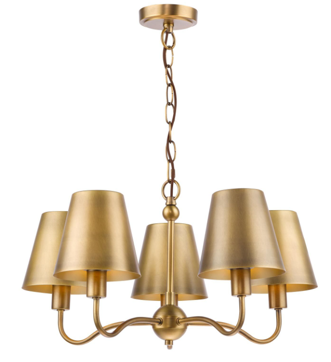 Elara 3/5Lt Chandelier- Antique Bronze with Various Shades