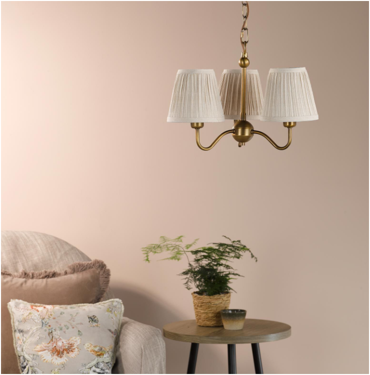 Elara 3/5Lt Chandelier- Antique Bronze with Various Shades