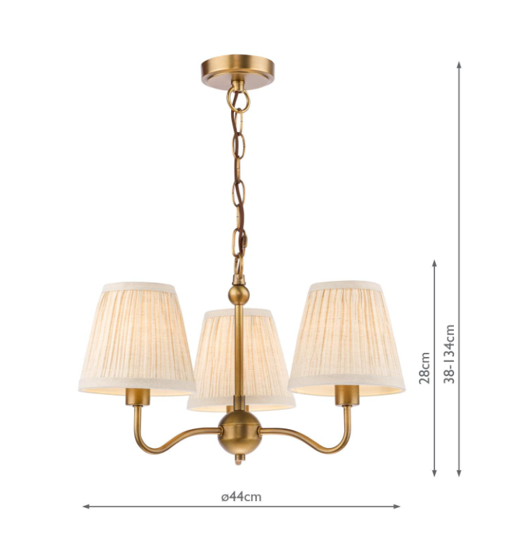 Elara 3/5Lt Chandelier- Antique Bronze with Various Shades
