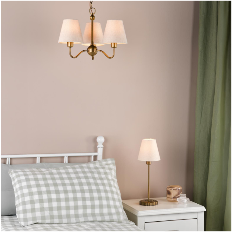 Elara 3/5Lt Chandelier- Antique Bronze with Various Shades