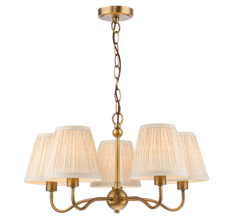 Elara 3/5Lt Chandelier- Antique Bronze with Various Shades