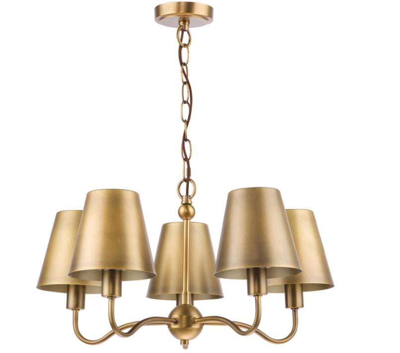 Elara 3/5Lt Chandelier- Antique Bronze with Various Shades