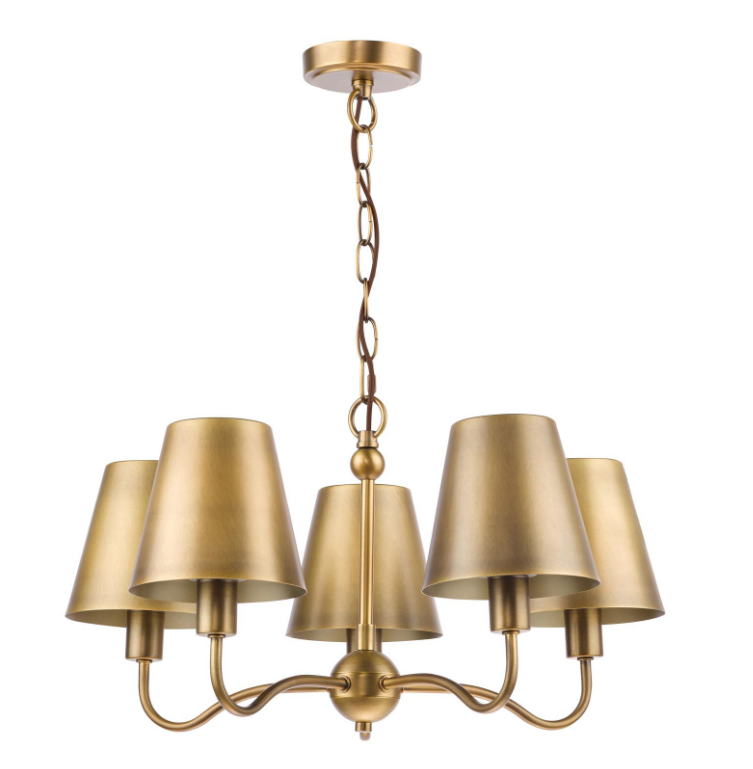 Elara 3/5Lt Chandelier- Antique Bronze with Various Shades