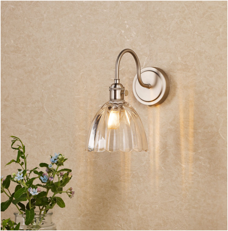 Hadano Wall Light- Antique Chrome with Various Finishes