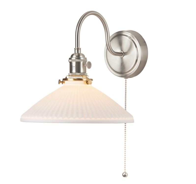 Hadano Wall Light- Antique Chrome with Various Finishes