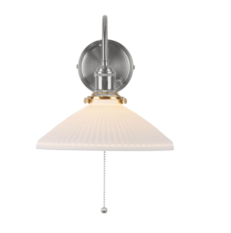Hadano Wall Light- Antique Chrome with Various Finishes
