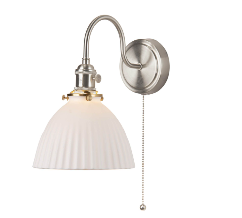 Hadano Wall Light- Antique Chrome with Various Finishes