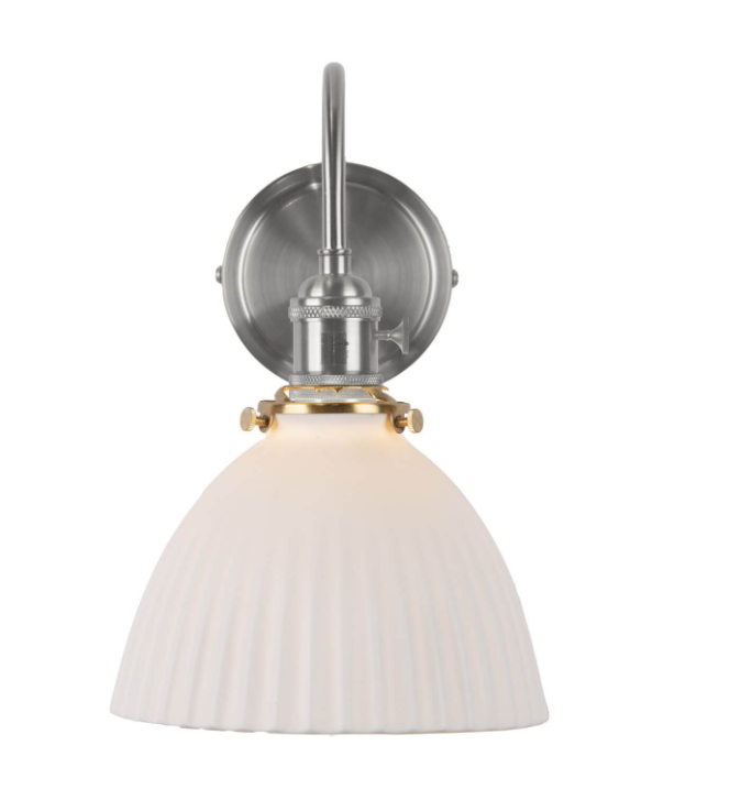 Hadano Wall Light- Antique Chrome with Various Finishes