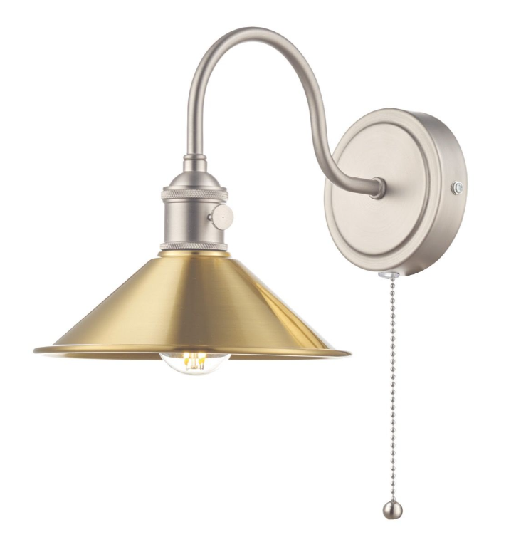 Hadano Wall Light- Antique Chrome with Various Finishes