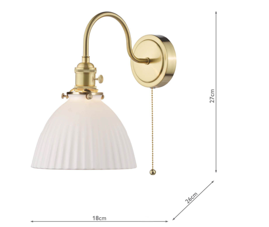 Hadano Wall Light- Natural Brass with Various Finishes