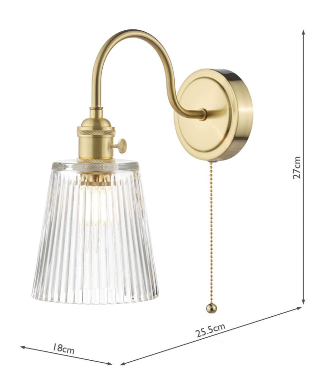 Hadano Wall Light- Natural Brass with Various Finishes