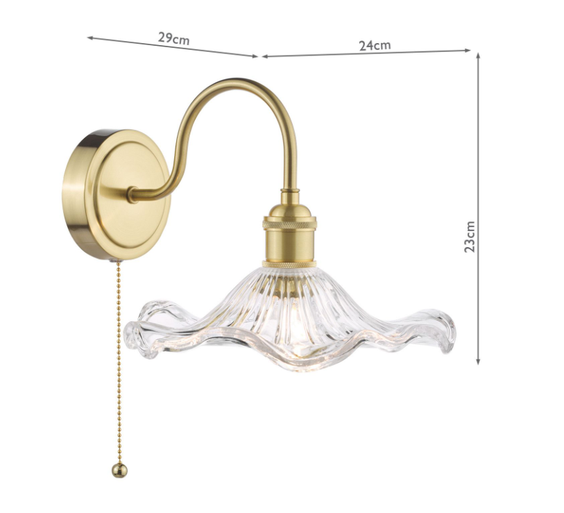 Hadano Wall Light- Natural Brass with Various Finishes