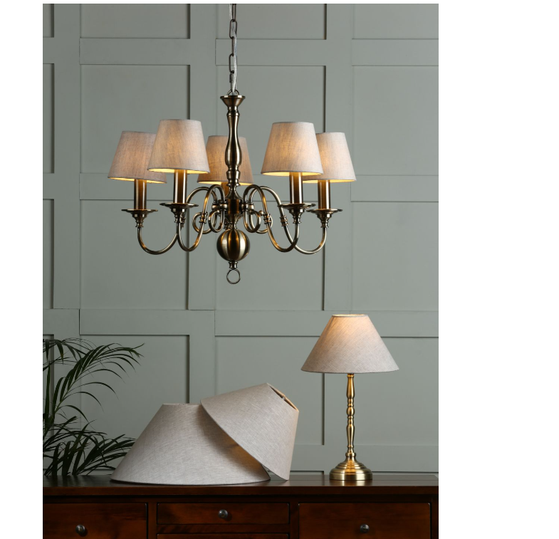 Bray Shade Natural Linen 14cm/5 inch