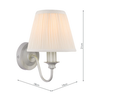 Laura Ashley Ellis Wall Light Grey With Shade