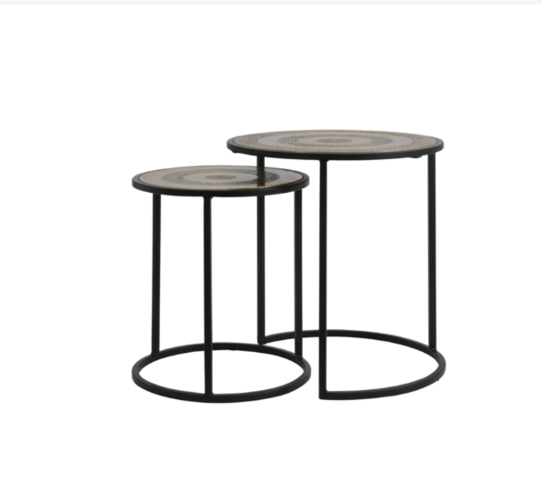 Kome Side Table Ant.Bronze Hamm-Matt Black