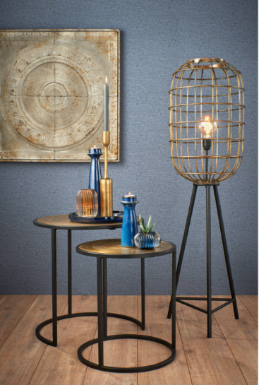 Kome Side Table Ant.Bronze Hamm-Matt Black