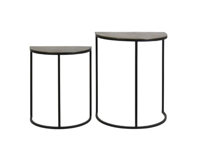 Peto Side table- Antique Bronze  Black