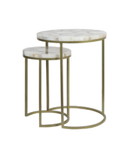 Axat Side Table- Antique Bronze/ Brown Black Finishes