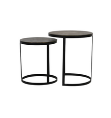 Trelo Side Table- Antique Bronze Black