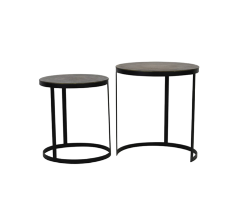 Trelo Side Table- Antique Bronze Black