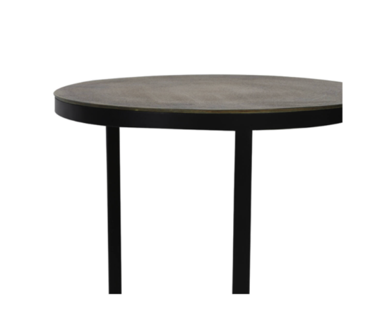 Trelo Side Table- Antique Bronze Black