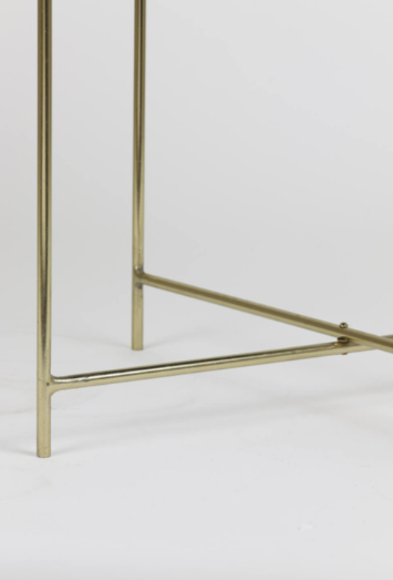 Besot Side Table- Marble Brown Gold