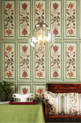Fairfax 3 Light Pendant Glass and Antique Brass
