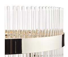 Alexa 5lt Pendant Polished Nickel Glass Rods