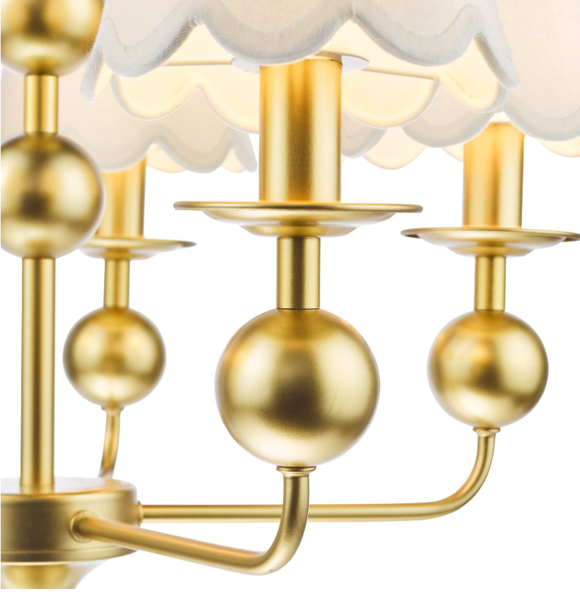 Tilda 5 Light Pendant Satin Gold Fitting Only