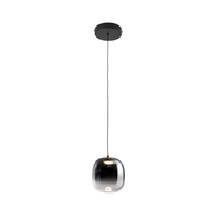 Onice Single Pendant Light-  Black-Smoke Finish