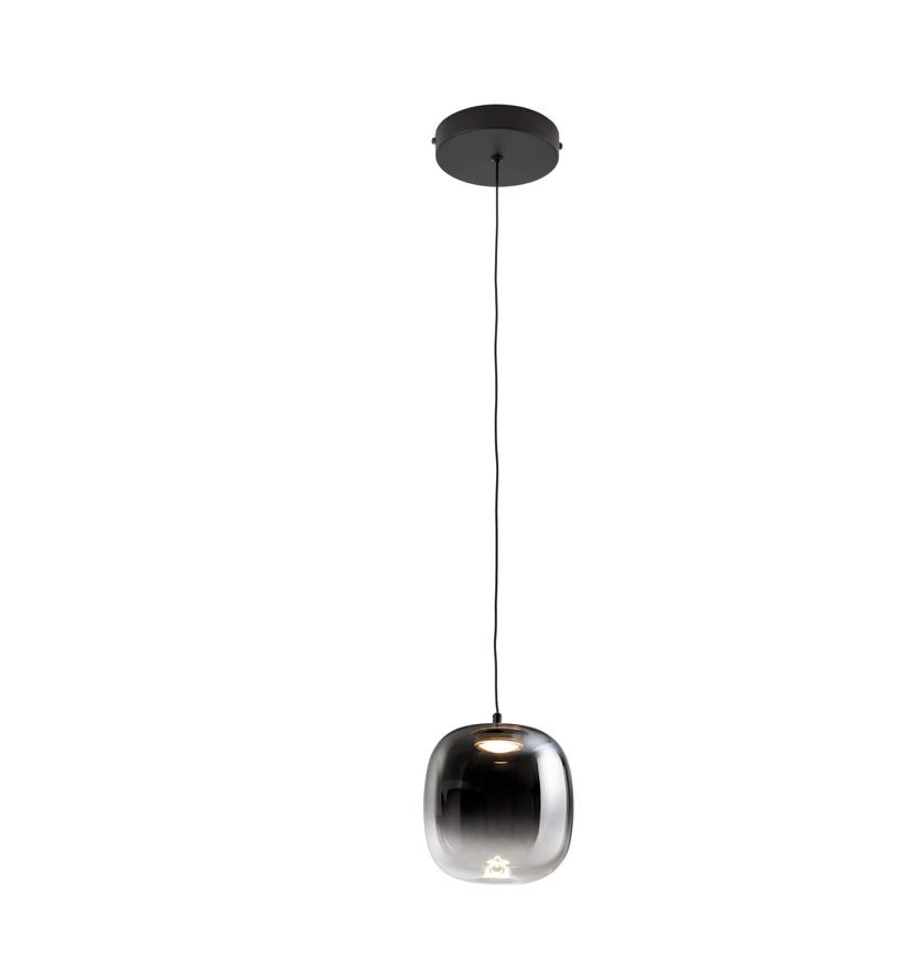 Onice Single Pendant Light-  Black-Smoke Finish