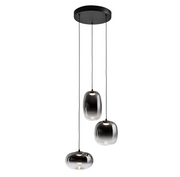Onice 3Lt Centre Ceiling Light-  Black-Smoke Finish