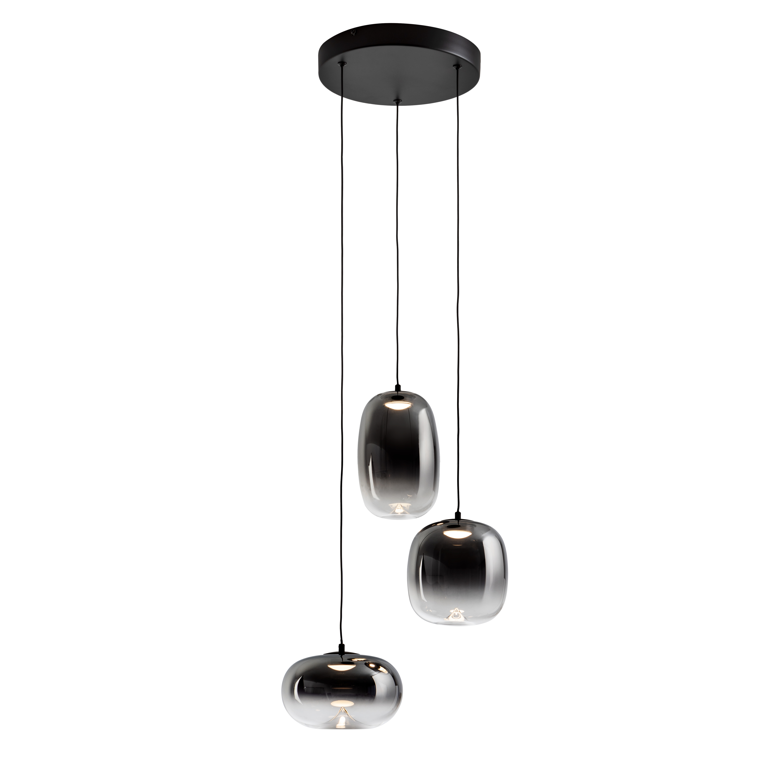 Onice 3Lt Centre Ceiling Light-  Black-Smoke Finish