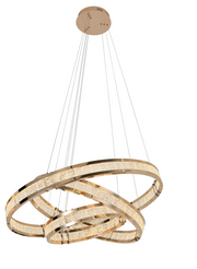 Lorian  3 Rings Ceiling Light-Gloss Golden Finish