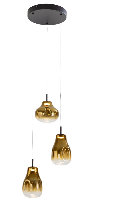 Aledis 3Lt/5Lt Ceiling Lights- Black-Golden Finish
