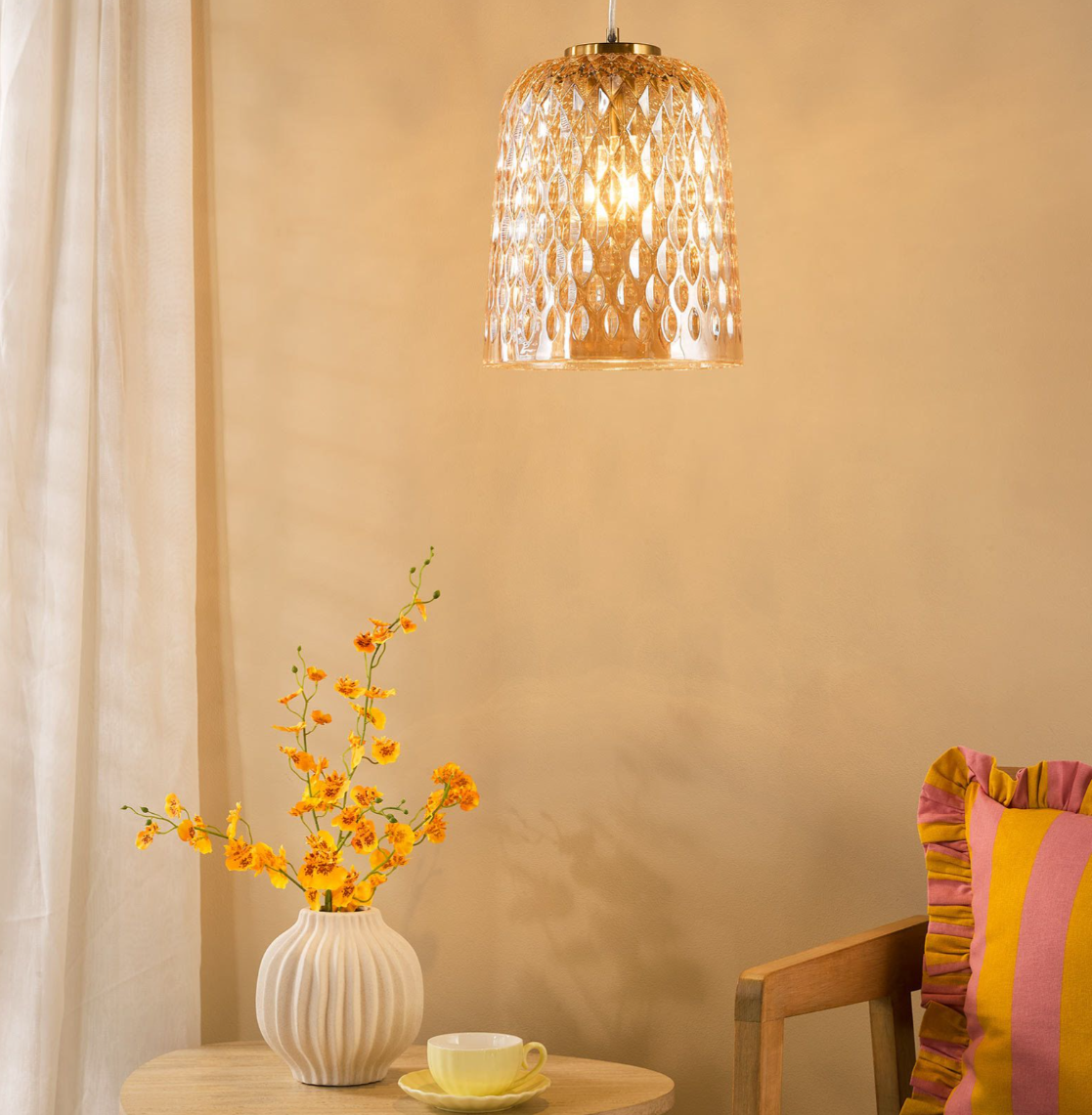 Varius Pendant Light- Natural Brass/ Matt Black Finishes