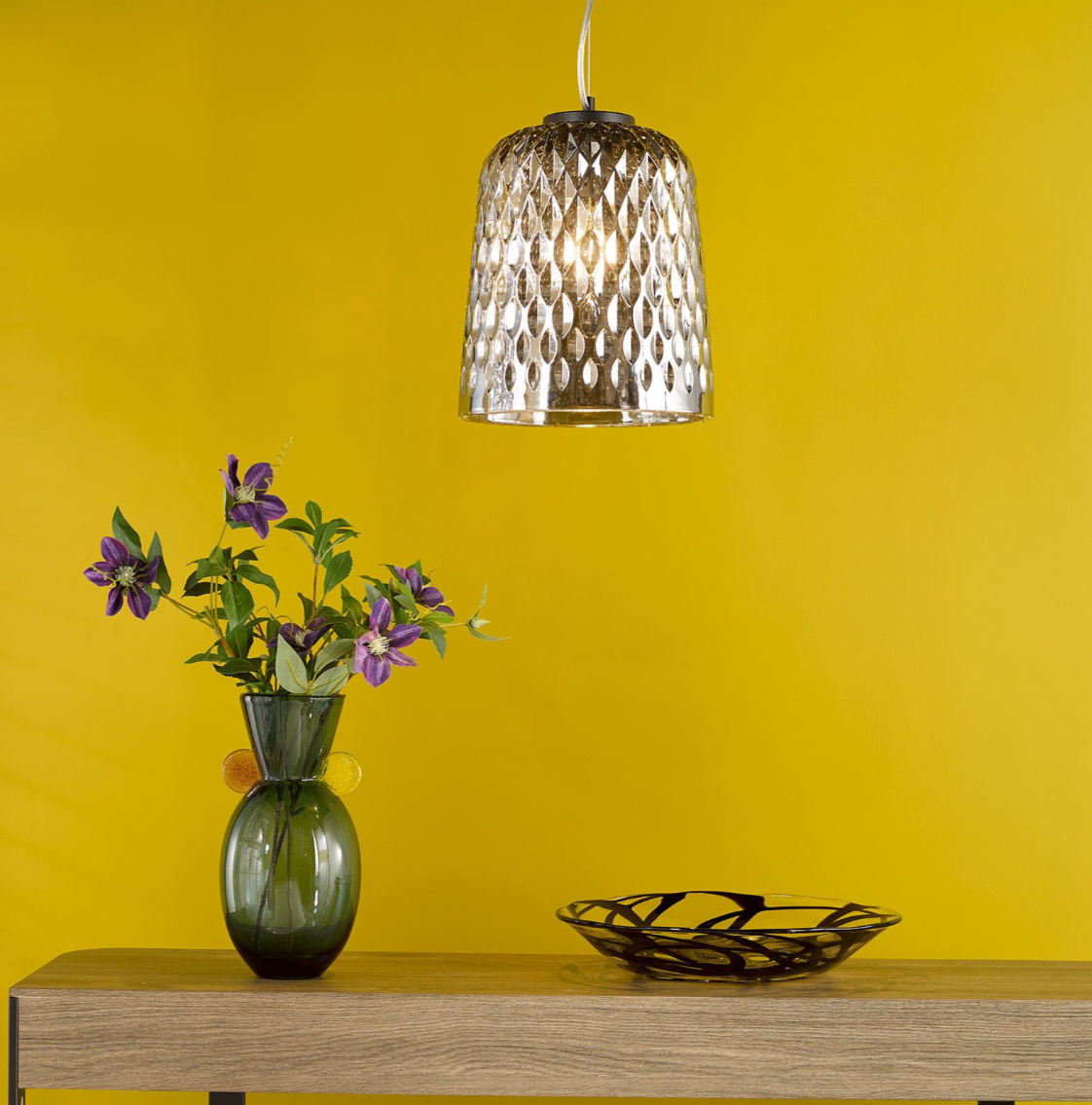 Varius Pendant Light- Natural Brass/ Matt Black Finishes