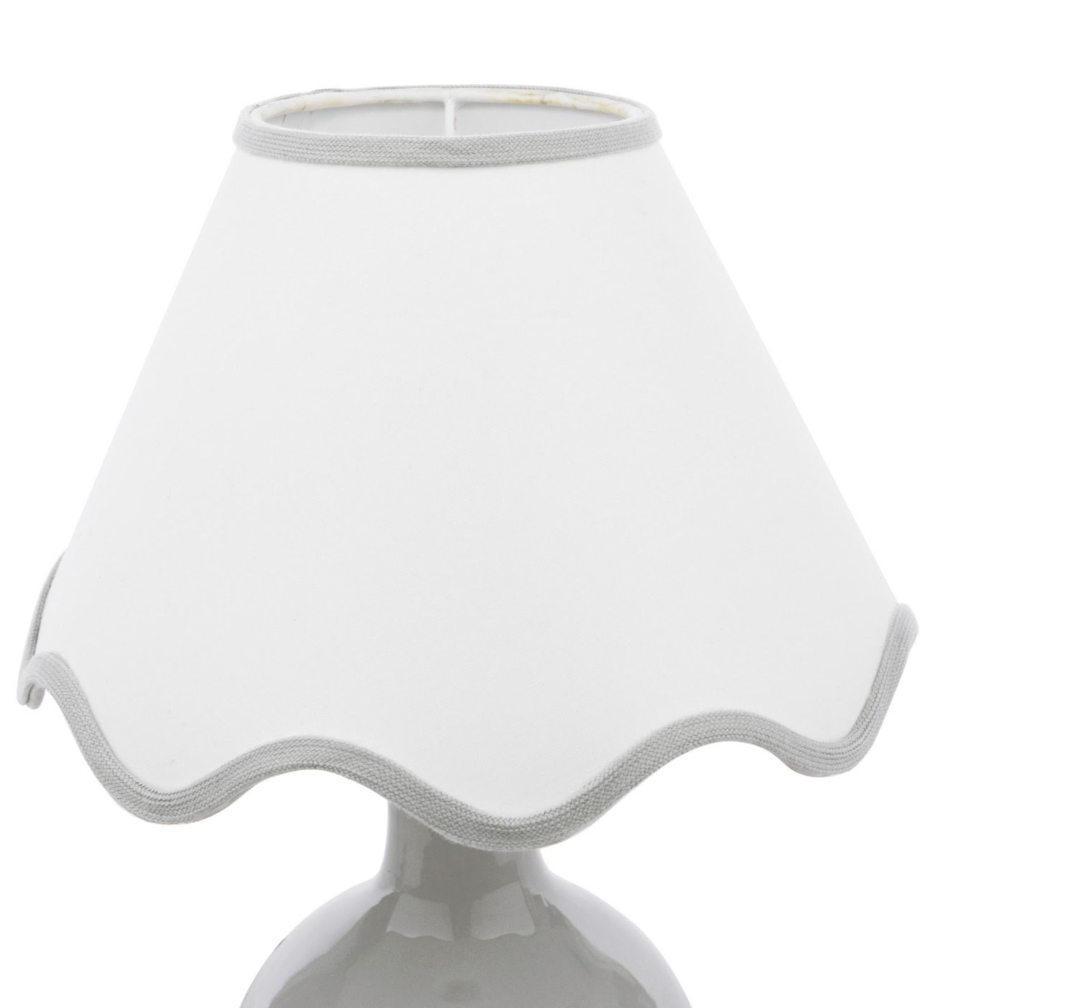 Bramhope Table Lamp- Grey Ceramic With Shade