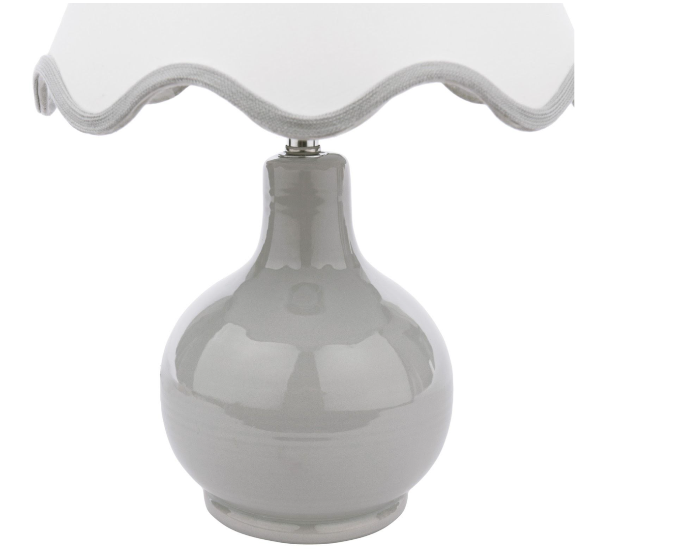 Bramhope Table Lamp- Grey Ceramic With Shade