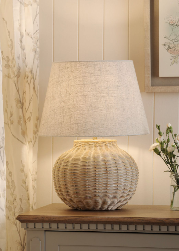 Fernhill Table Lamp- Matt Cream With Shade
