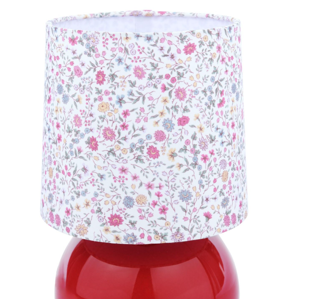 Knowlton Table Lamp- Pink Crackle Glaze With Shade